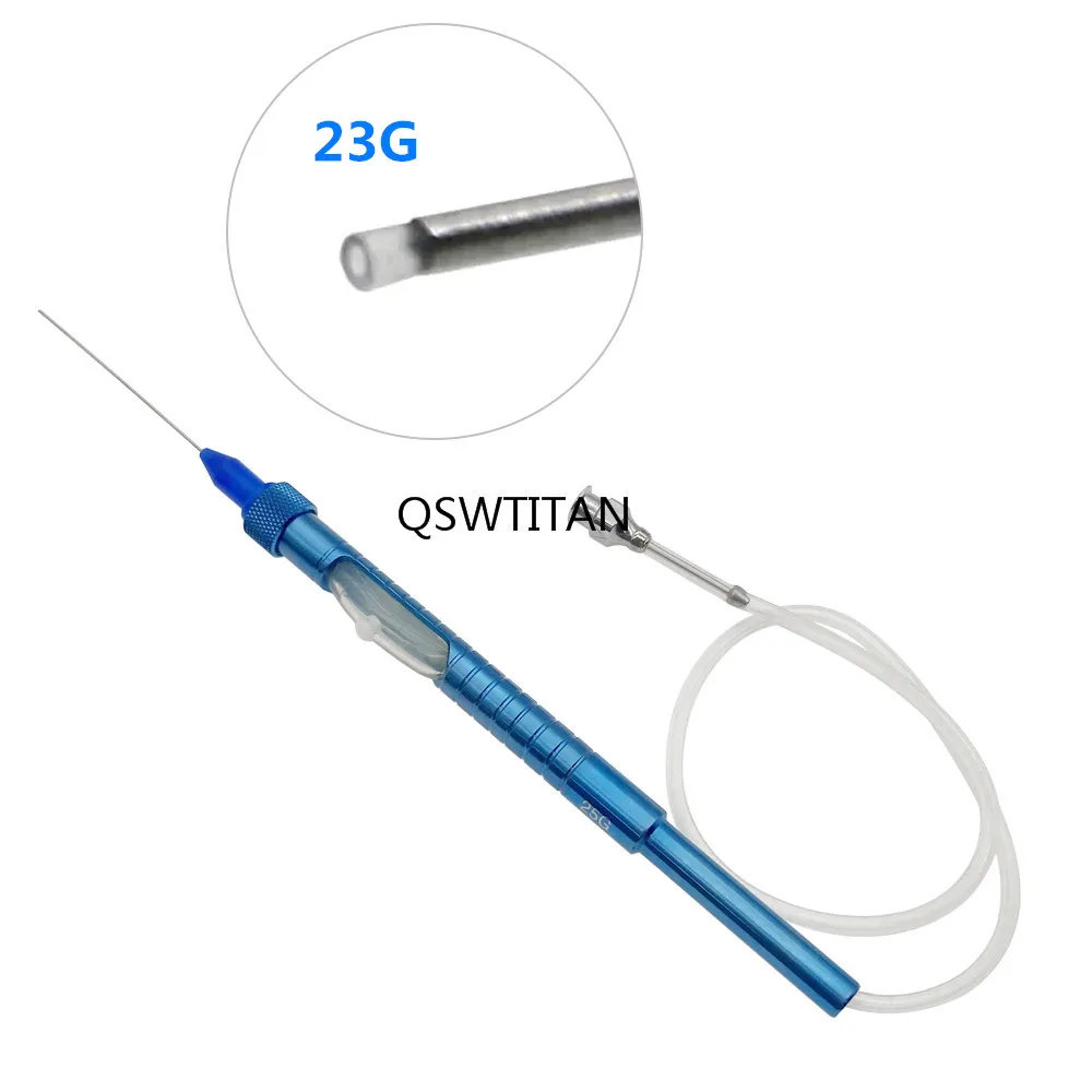 Фото Игла для обратной промывки глаза 23G 25G с рукояткой, титановая, для офтальмологической хирургии №5