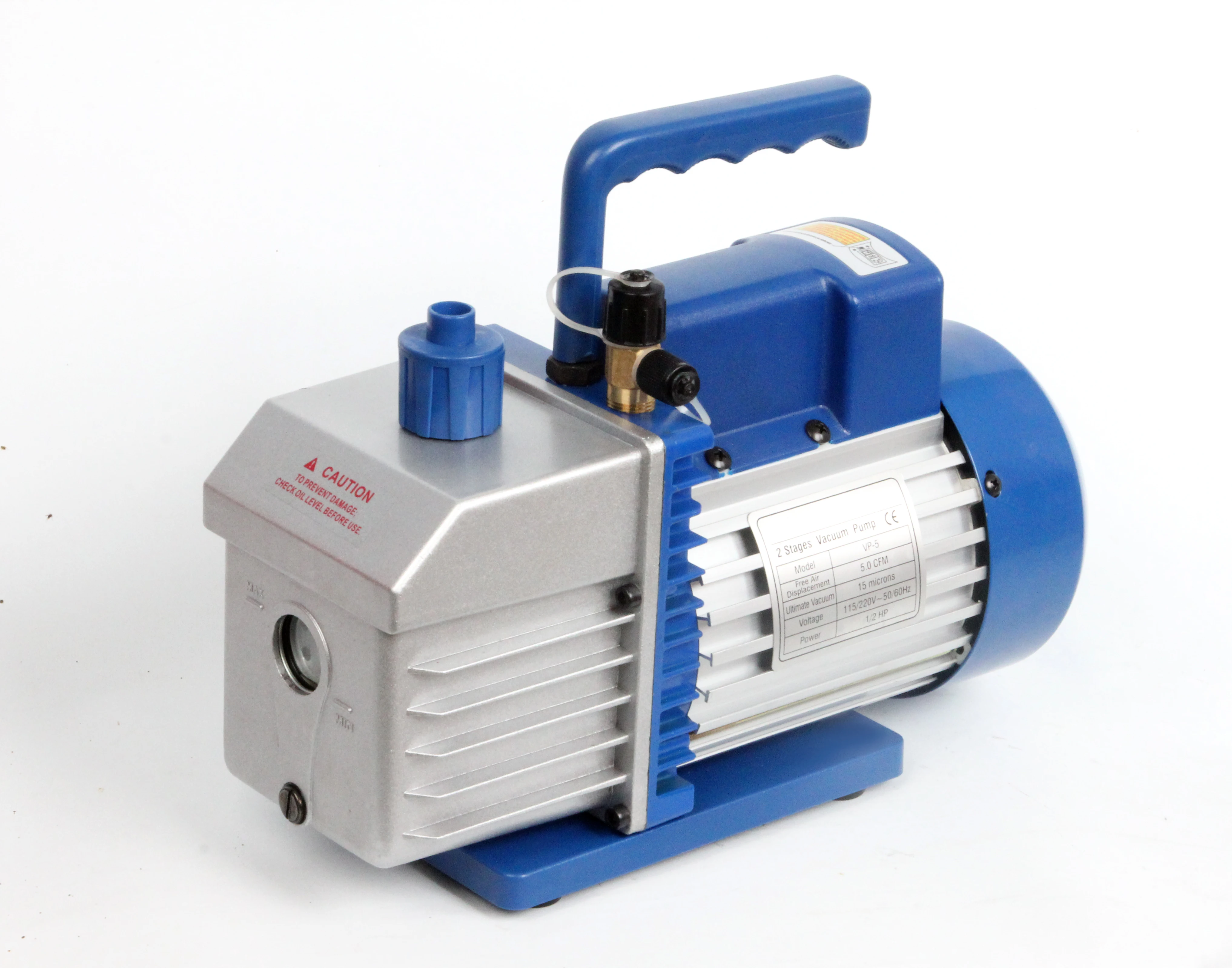 Фото Одноступенчатый вакуумный насос для систем ОВКВ 3.5CFM VP135-110V-120V с блоком питания двигателя, металлический корпус, для ирригационных и водоотводных работ №2