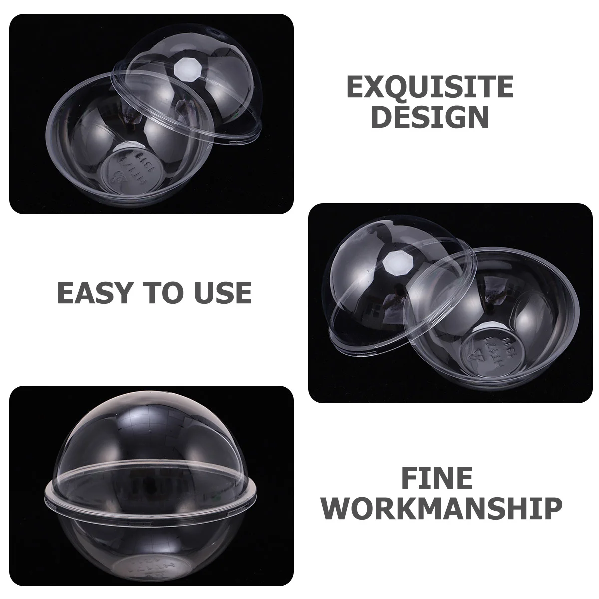 10 шт. контейнеры для кексов прозрачные заполняемые шариковые украшения чашки