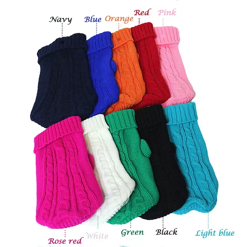 

2023NEW Dog Sweaters Winter Pet Clothes for Small Dogs Warm Sweater Coat for Cats Knitting Crochet Cloth Dog Coat Sweater Knitwe