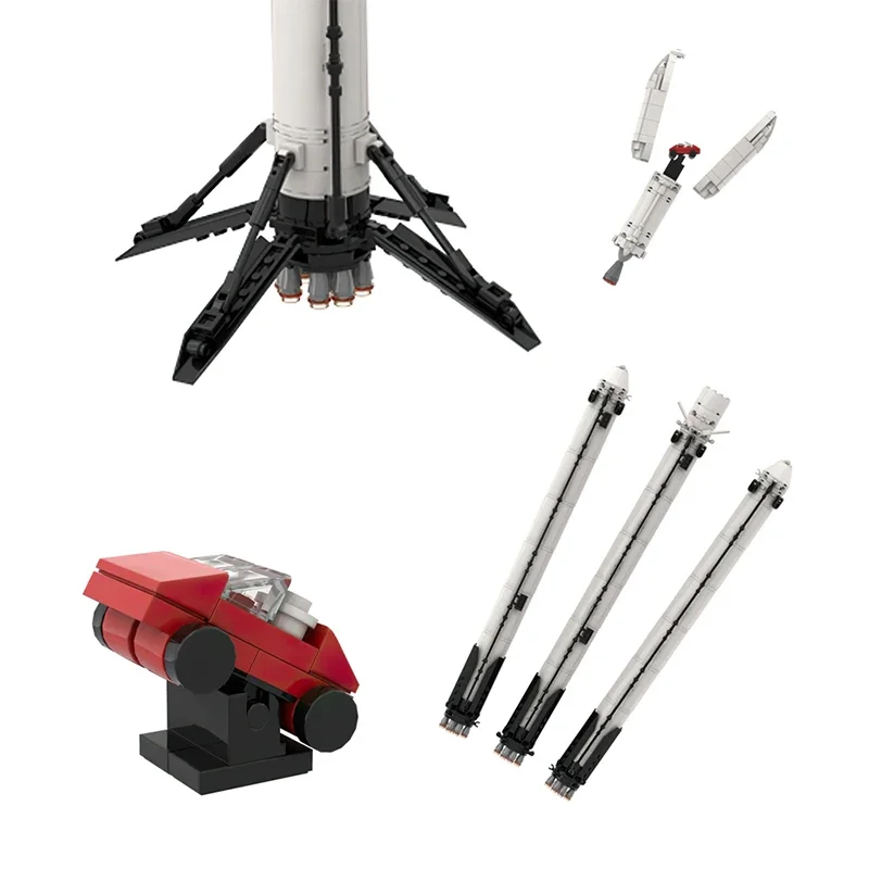 Фото Конструктор Gobricks MOC: Модель ракеты Falcon Heavy Carrier Saturn V (SpaceX), набор для сборки, детская игрушка №4
