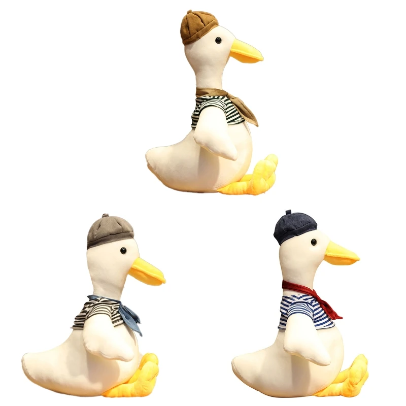 

Delicate Duck Doll with Hat Ornaments/Gifts Room Shop Decorations Cartoon Handmade Stuffed Animal Goose Doll Drop Shipping