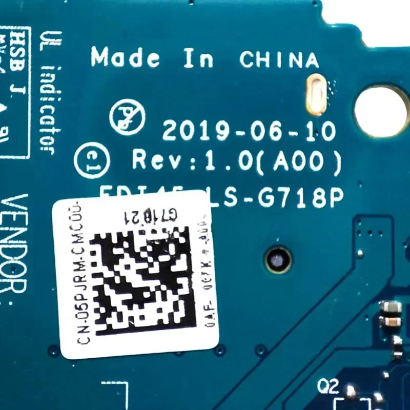 Новая USB SD CMOS плата для Dell Inspiron 15 5593 3501 FDI45 LS-G718P 05PJRM