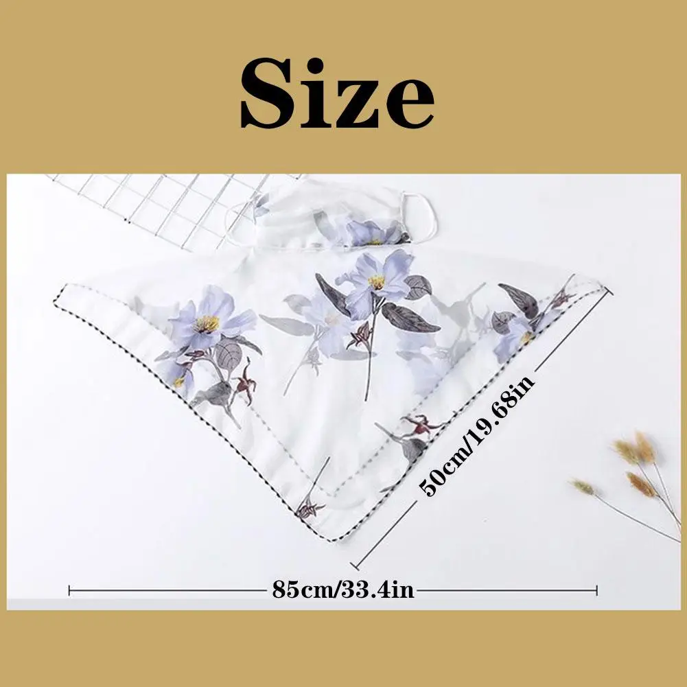 Маска женская шифоновая Солнцезащитная с полным покрытием тонкая дышащая маска