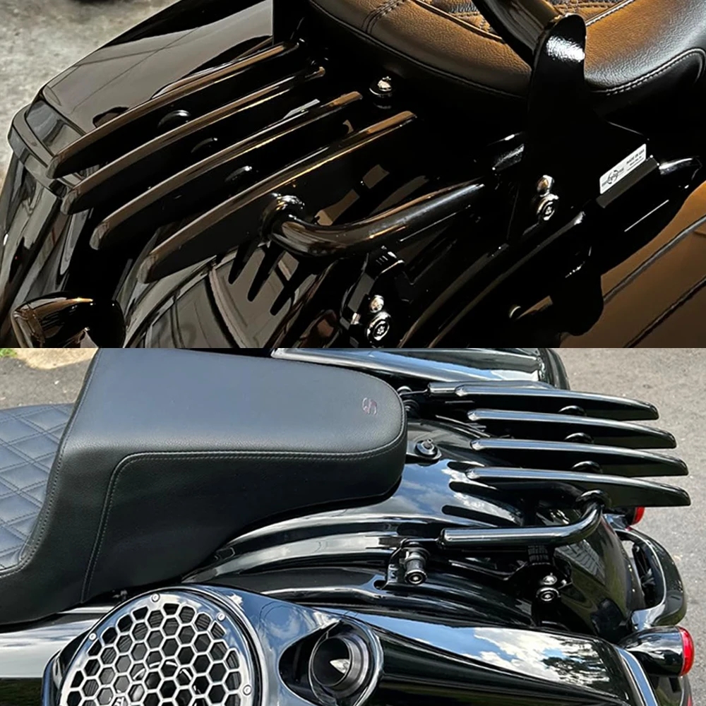 Для Harley Touring Road King Glide Street FLHX FLHR FLTR 2009-2022 2023 съемный черный задний багажник Stealth