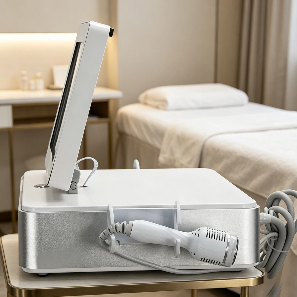 Фото Аппарат для микроигольчатой терапии Gold Fractional RF 2-в-1: устройство для удаления морщин, омоложения кожи и устранения растяжек №1