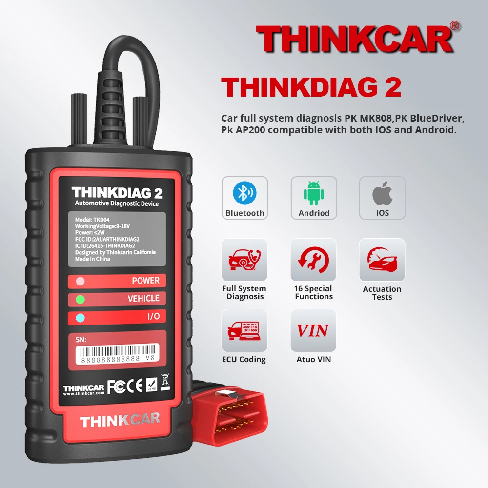 Новинка диагностический инструмент ThinkDiag 2 стандартный протокол Canfd все услуги