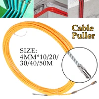 4mm 10 50m cable puller fish tape reel puller fiberglass metal wall wire conduit telecom electrical guide device conduit tool