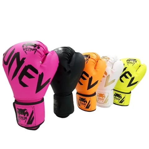 Детские Боксерские перчатки из искусственной кожи для смешанных боевых искусств, перчатки для кикбоксинга, перчатки для карате, Муай Тай, тренировочные перчатки для детей