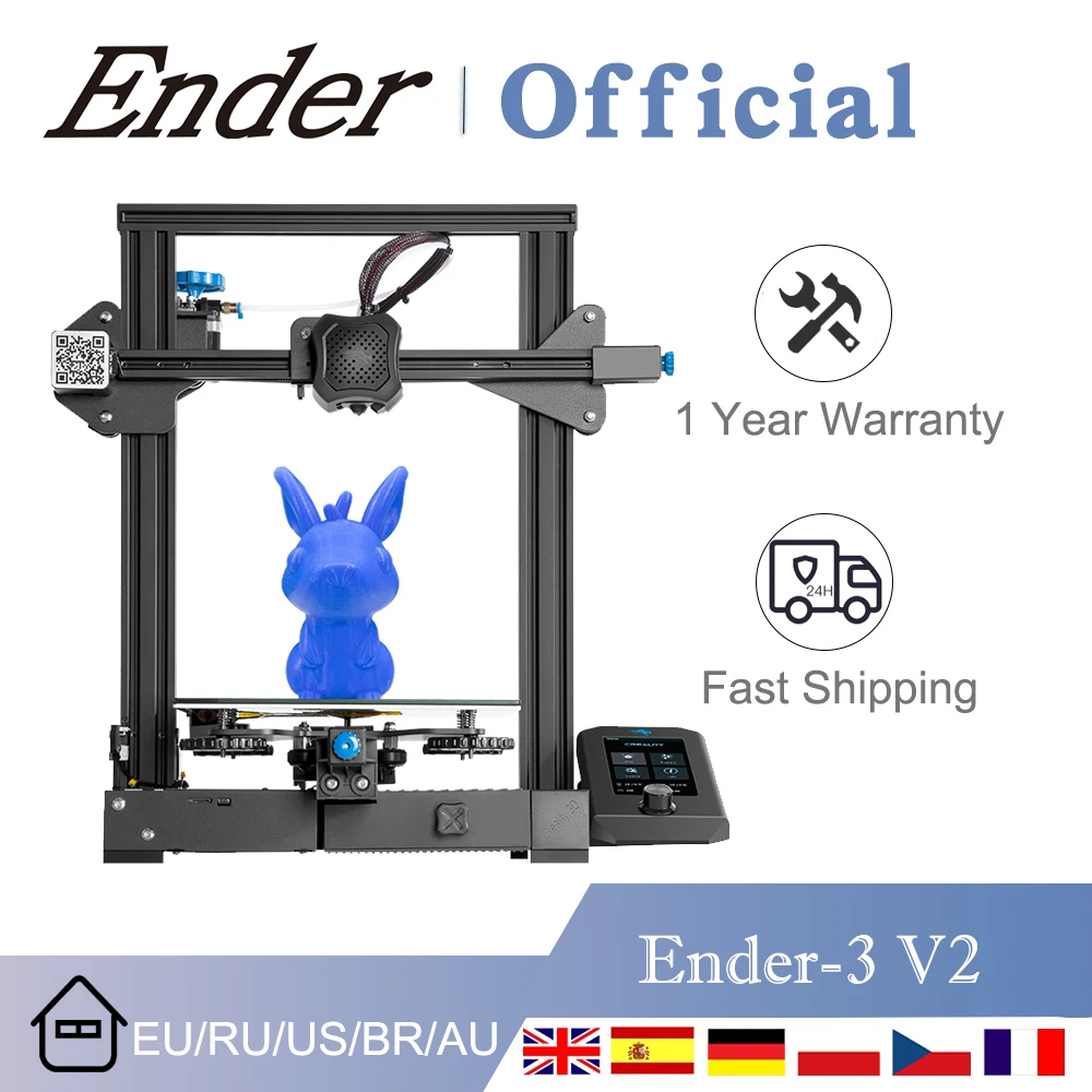 3D-принтер Creality Ender 3 V2 бесшумная материнская плата TMC2208 шаговые драйверы 32 бит