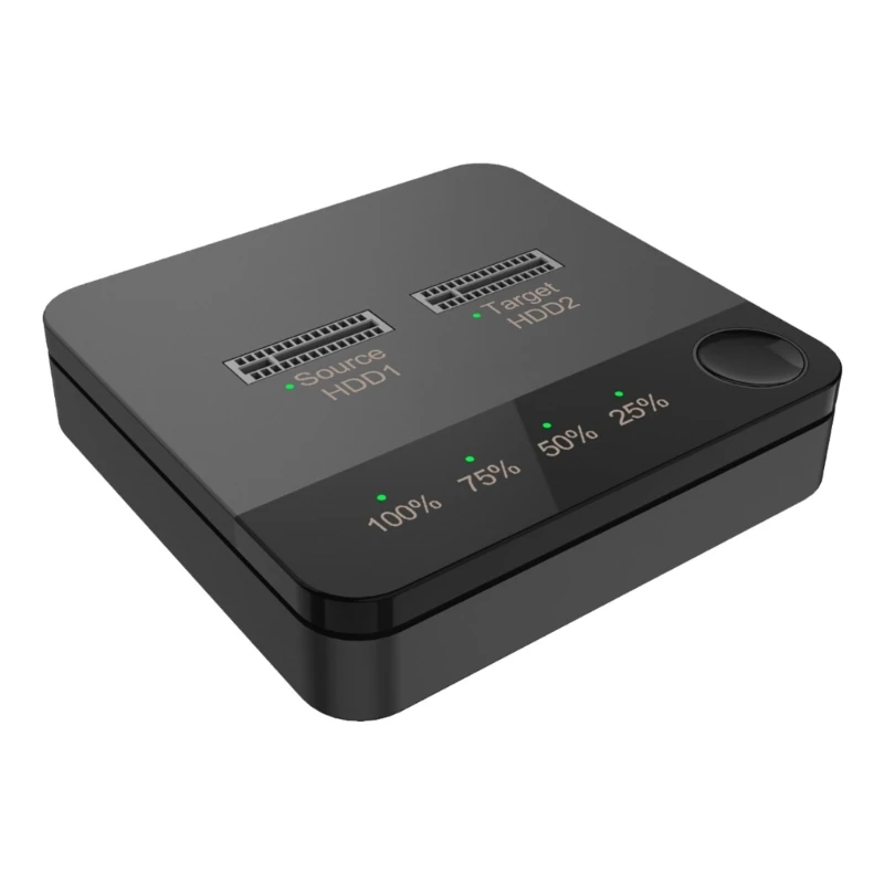 

HDD- Card Reader Docking Station Dual-Bay .2 External HDD Box Hard Disk Drive Duplicator Vertical Offline Copy