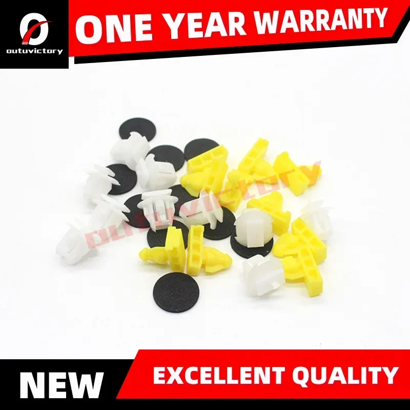 

20 шт. зажимы для отделки колесной арки автомобиля для Nissan Juke X-Trail T31 муранское крыло молдинг автомобильные заклепки 76882-JG10A 76847-JG00A