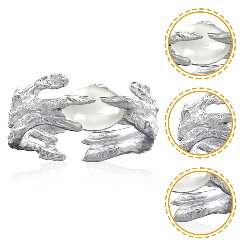 

Ring Fingerrings Open Jewelry Set Girls Agate Decoration Openingsetsstackable Fashion Delicate Alloy Decor Female Knuckle