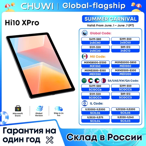 CHUWI Hi10X Pro планшет, Android 13, экран 10,1 дюймов, 4 Гб ОЗУ 128 Гб ПЗУ 7000Mah