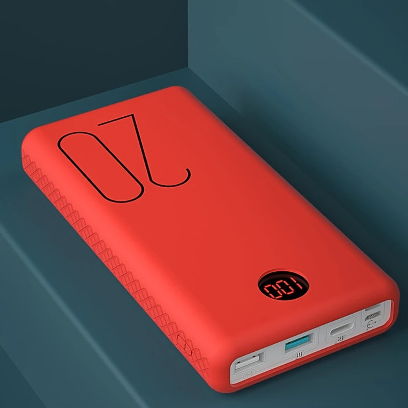 Портативный силиконовый чехол для Romoss LT20 20000 мАч противоскользящий защитный