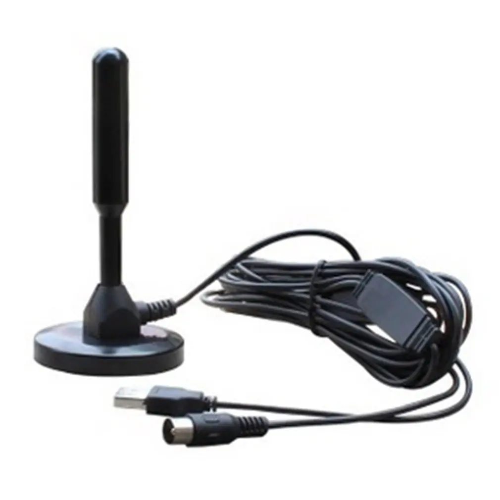 Комнатная телевизионная антенна DVB-T HD для помещений черная с USB-усилителем