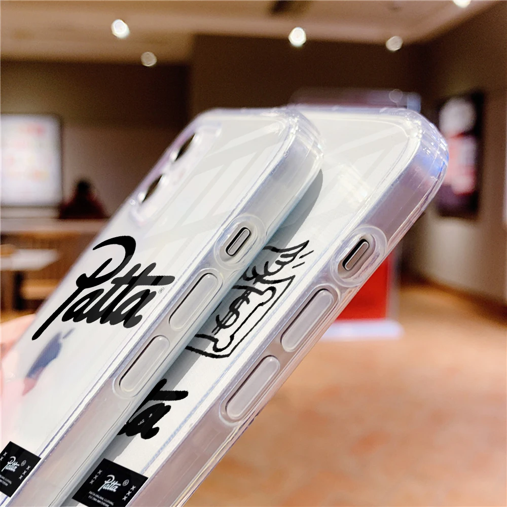 street brand patta phone case for iphone13 12 pro max mini12 11 pro xs max 8 7 plus x 13 se xr transparent phone accessories free global shipping