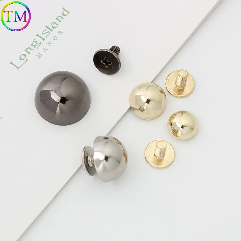 50-200 Pieces Round Mushroom Rivets Crystal Rivet Stud Nail Diy Leather Craft Shoes Clothing Bag Repair Hardware Accessories