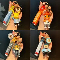 pokemon anime pikachu charmander psyduck snorlax squirtle anime fashion keychain bag keyring pendant accessories birthday gifts