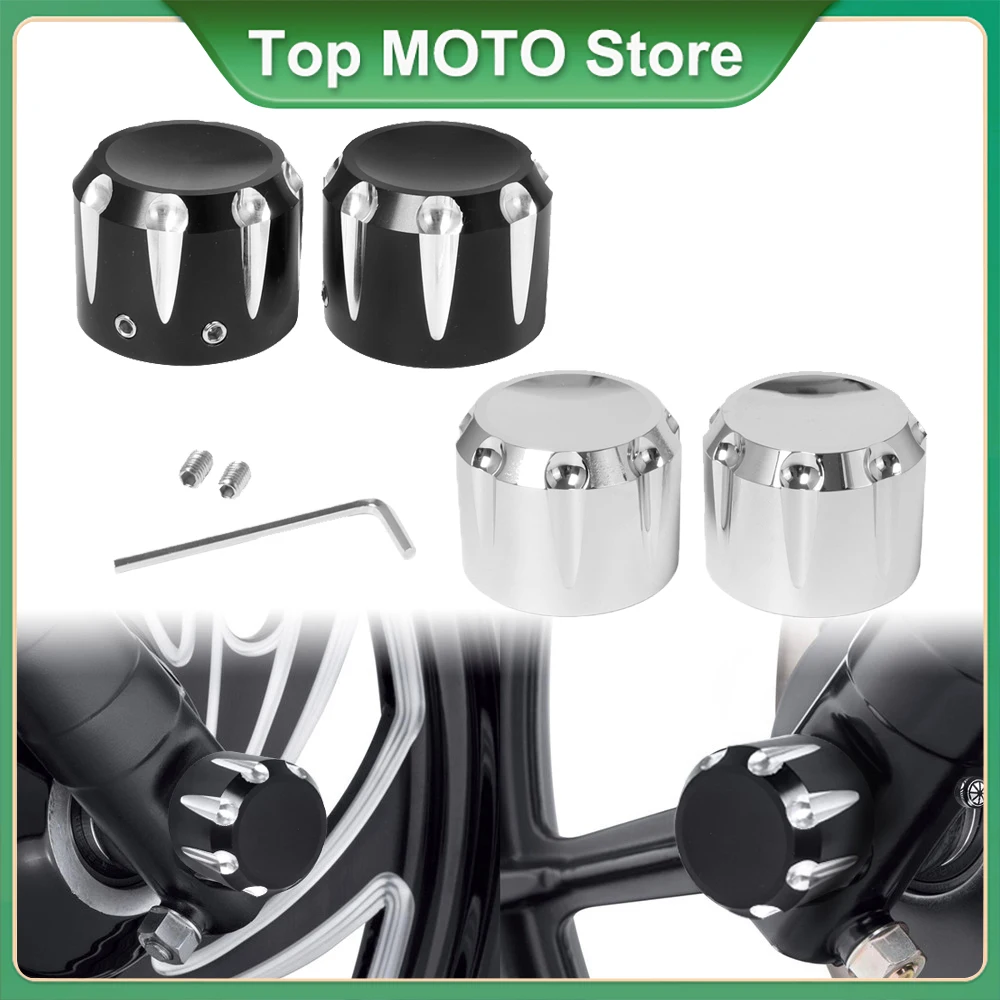 

For Harley Sportster XL XG Touring Dyna VRSC Softail Street Glide Motorcycle CNC Front Axle Nut Cover Cap Aluminum