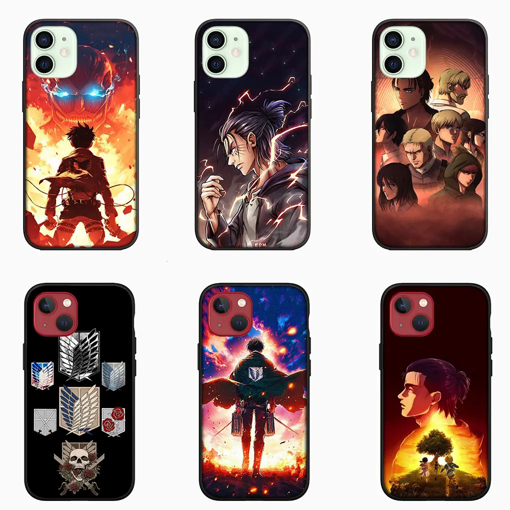 Levi Attack on titan Eren Jaeger Casing Phone Cover for Apple iPhone 15 14 13 12 Mini 11 Pro X XR XS Max 7 8 Plus + 15+ Case