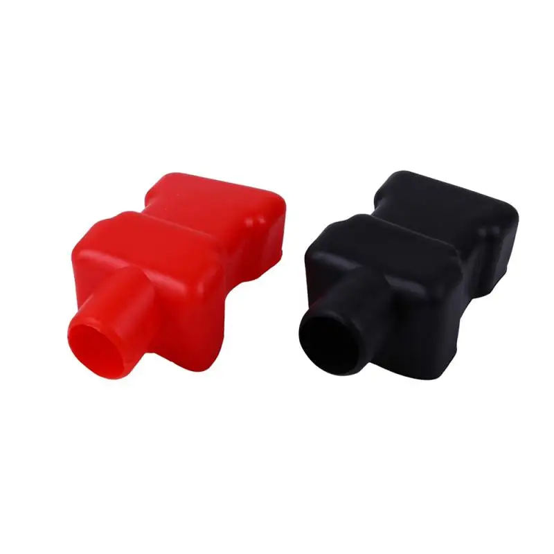 

2pcs Auto Battery Negative Positive Terminal Covers Cap Boat PVC Insulating Protector Replacement Batteries Car Accessories