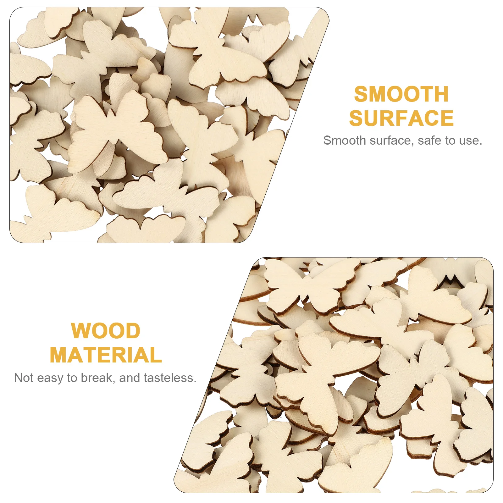 

100pcs Wood Butterflies Crafts Blank Butterflies Wooden Paint Crafts for DIY
