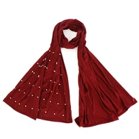 muslim headscarf sweatcloth mercerized cotton nailbead womens long scarf 2022 new scarf modale shawl scarf 17161cm