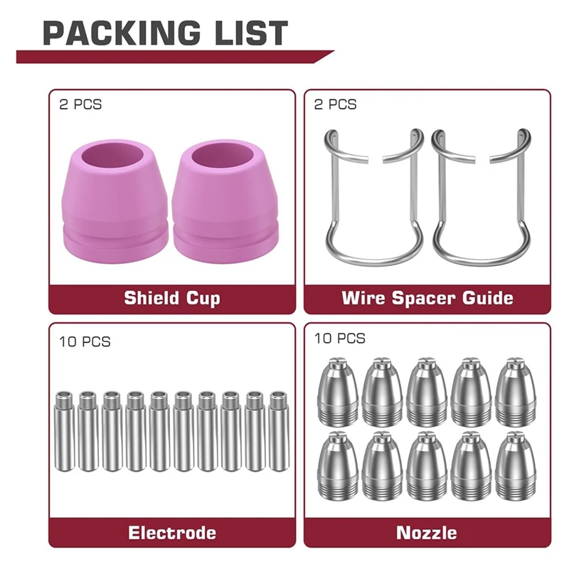 Расходные материалы для плазменной резки AG-60 040 SG-55 WSD-60 Аксессуары CUT55/CUT55PRO 24 шт.