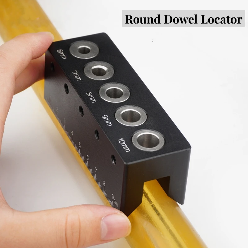 

Woodworking 4mm-10mm Pocket Hole Doweling Jig Self-centering Vertical Drilling Guide Punching Hole Locator Kit Wood Working Tool