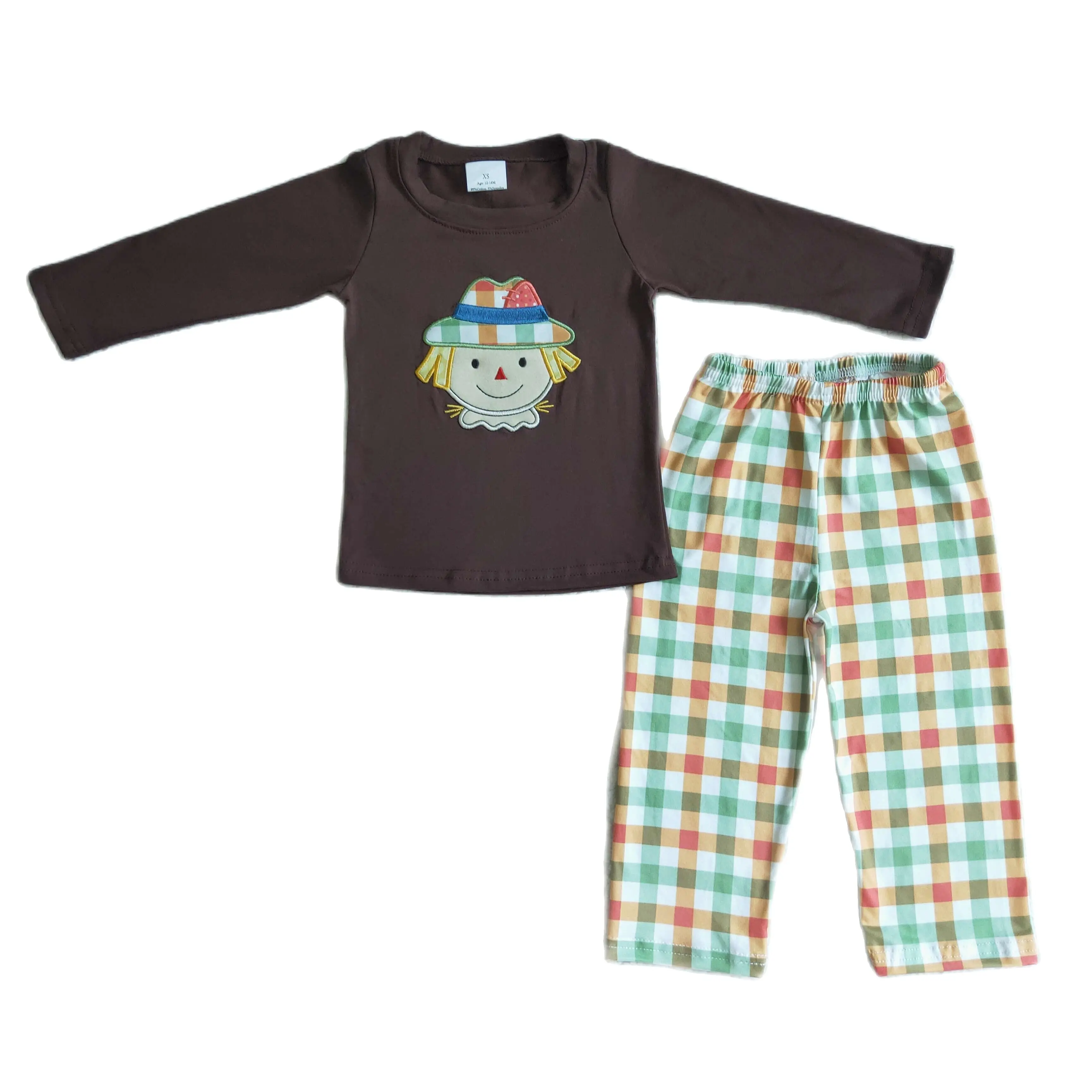 

BLP0012 Boy Clothes Boy's Cartoon Print Long Sleeve Top With Long Pants