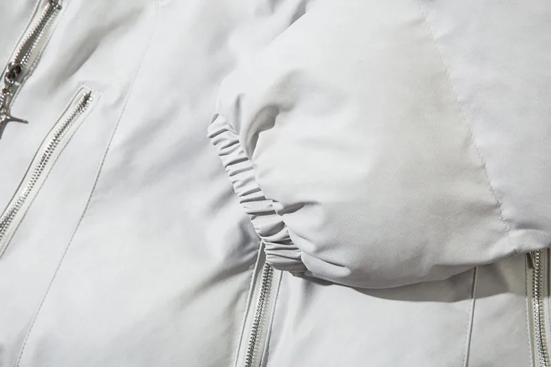 Мужские зимние кожаные куртки уличная одежда водонепроницаемые куртки-бомберы с