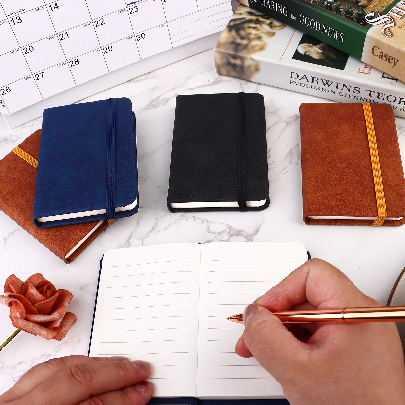 10 шт. кожаный карманный блокнот A7 в твердом переплете 3 х 4 дюйма мини-блокнот с