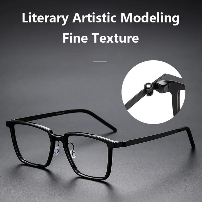 Мужские винтажные очки в оправе из титана и ацетата