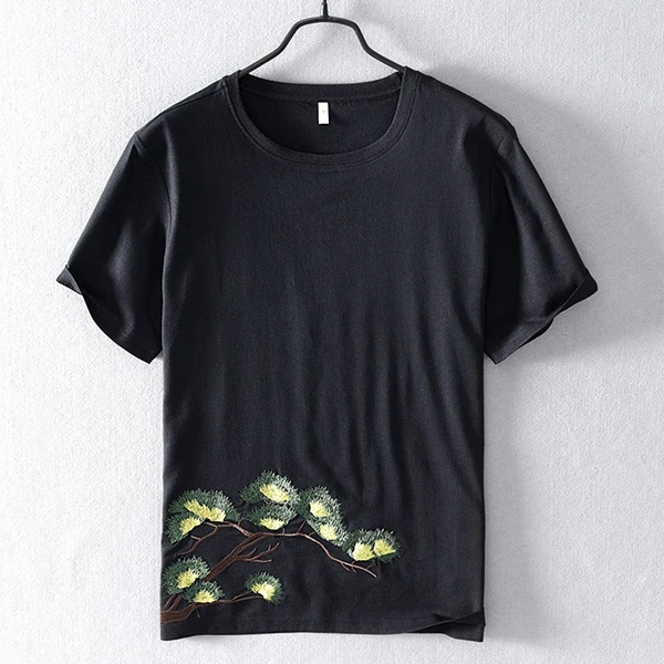 

2021 summer solid color short sleeve simple basic Spring/Autumn Broadcloth Appliques Animal