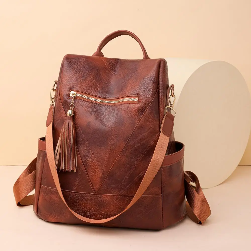 

Pu Soft Leather Backpack Women's Backpack Large Capacity Travel Female Backpack