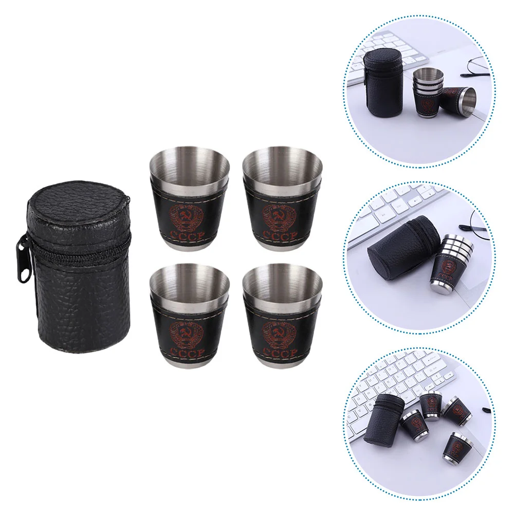 

Cup Cups Shot Steel Stainless Metal Mug Drinking Glasses Camping Coffee Tea Travel Espresso Goblet Beer Outdoor Whiskey Vessel