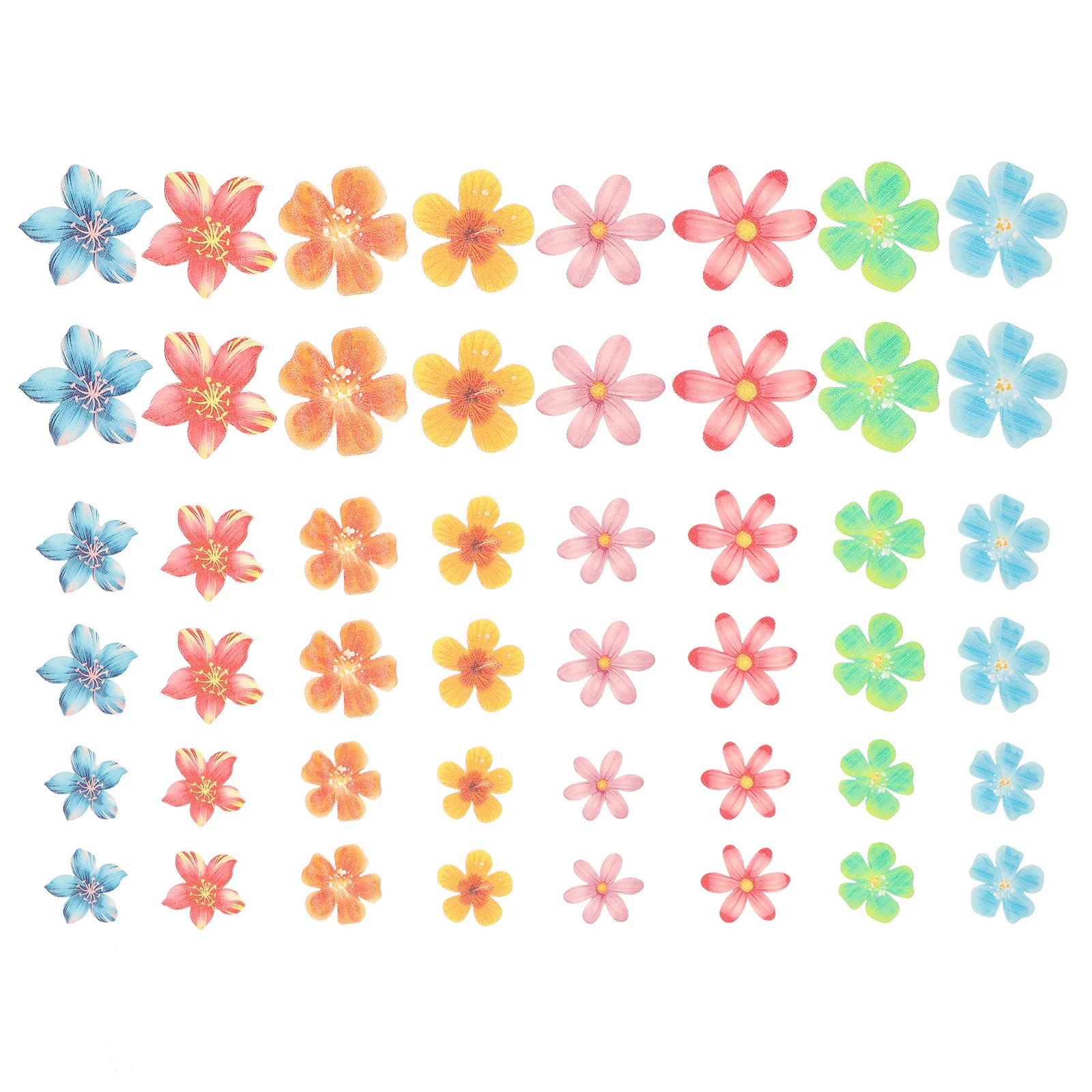 

314 Pcs Wedding Decoration Glutinous Rice Paper Florets Cake Decors Flowers 5.2X5.2X0.1CM Dessert Toppers Baby