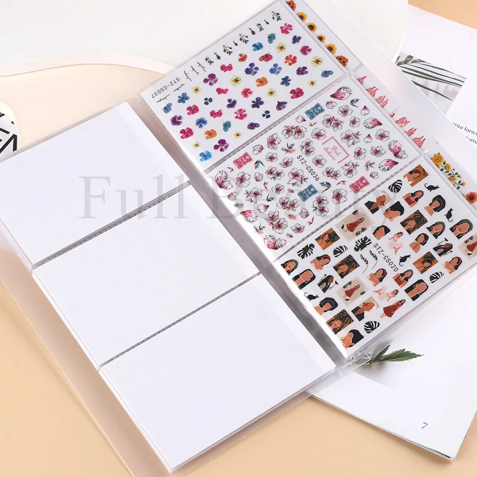 Пустые наборы для хранения наклеек ногтей органайзер фотокарт контейнер чехол