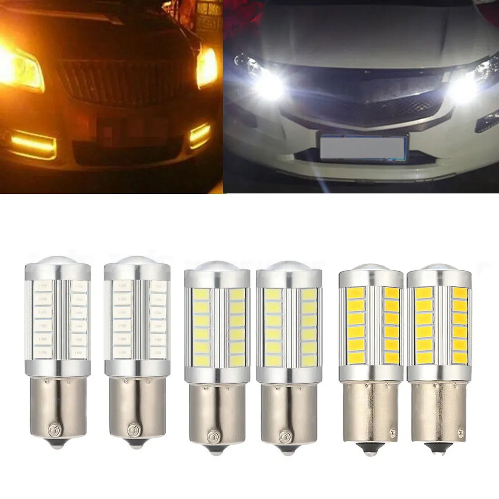 

2pcs/set 1156 382 33 LED Reverse Brake Light Turn Signal Light BA15S P21W Bulbs Canbus Car Light Accessories
