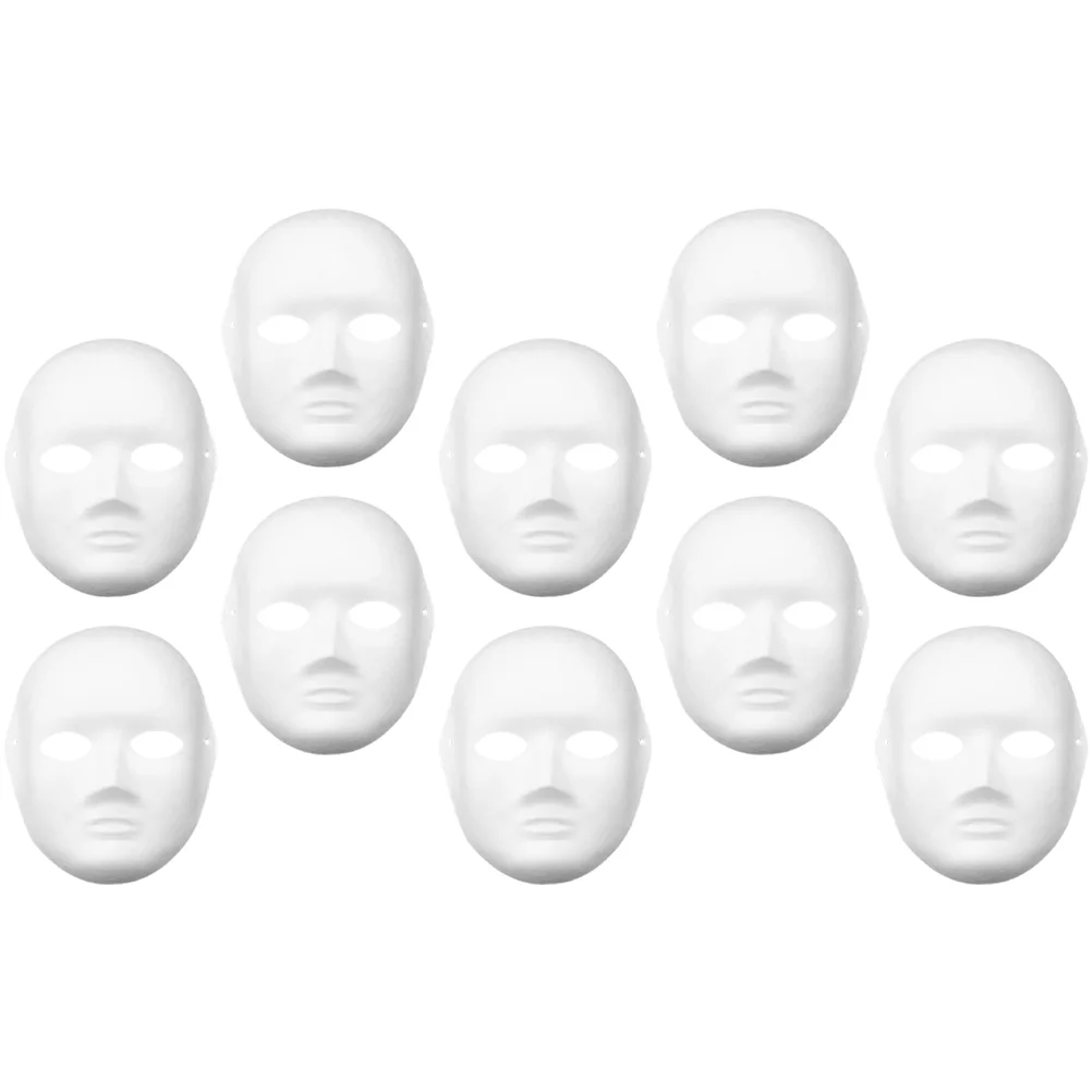 

10 Pcs Full Face Mask Costume The Clothing Masquerade Props Paper Cosplay Men Women