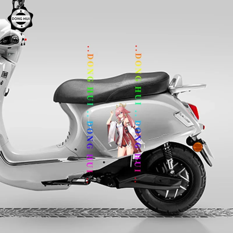 Yae Mikov автомобильная наклейка Genshin Impact Барбара наклейки аниме девушка Fischl