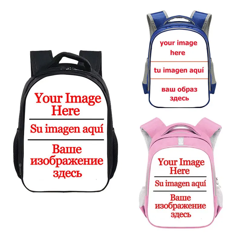 Custom Your Photo Image Name On Backpacks Customized Bag Kids Kindergarten Backpack Children School Bags For Teenagers Book Bag