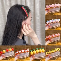 children cute flower hair comb broken hair artifact insert comb girl hairpins without hurting the hair hair accessories