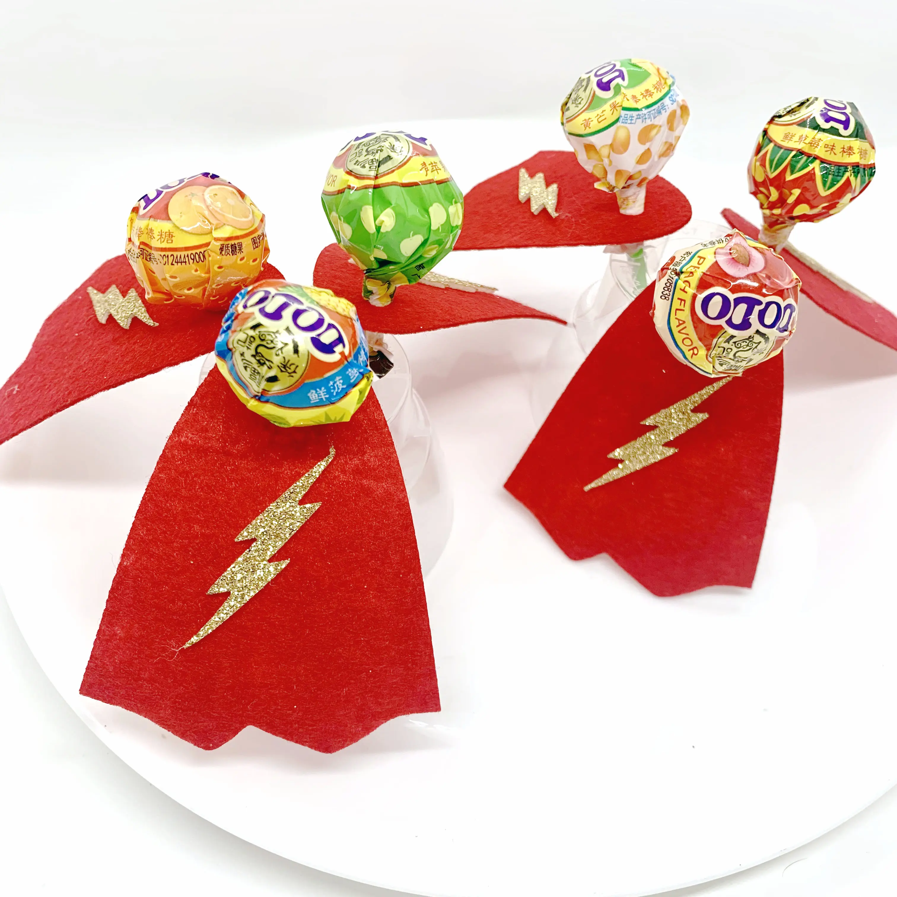 12 шт. блестящие фетровые украшения в виде леденцов