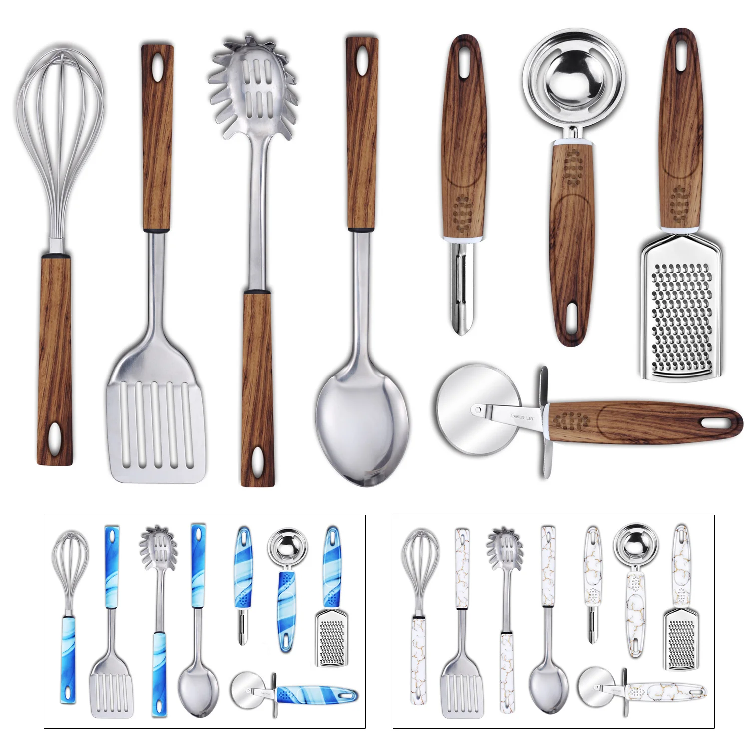 

Kitchen Utensil Set 8-Piece Cooking Utensils Nylon and Stainless Steel Utensil Set Nonstick Spatula Set Cooking Tool Set Gift