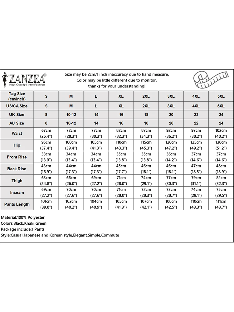 ZANZEA 2024 летние офисные брюки винтажные с широкими штанинами женские элегантные