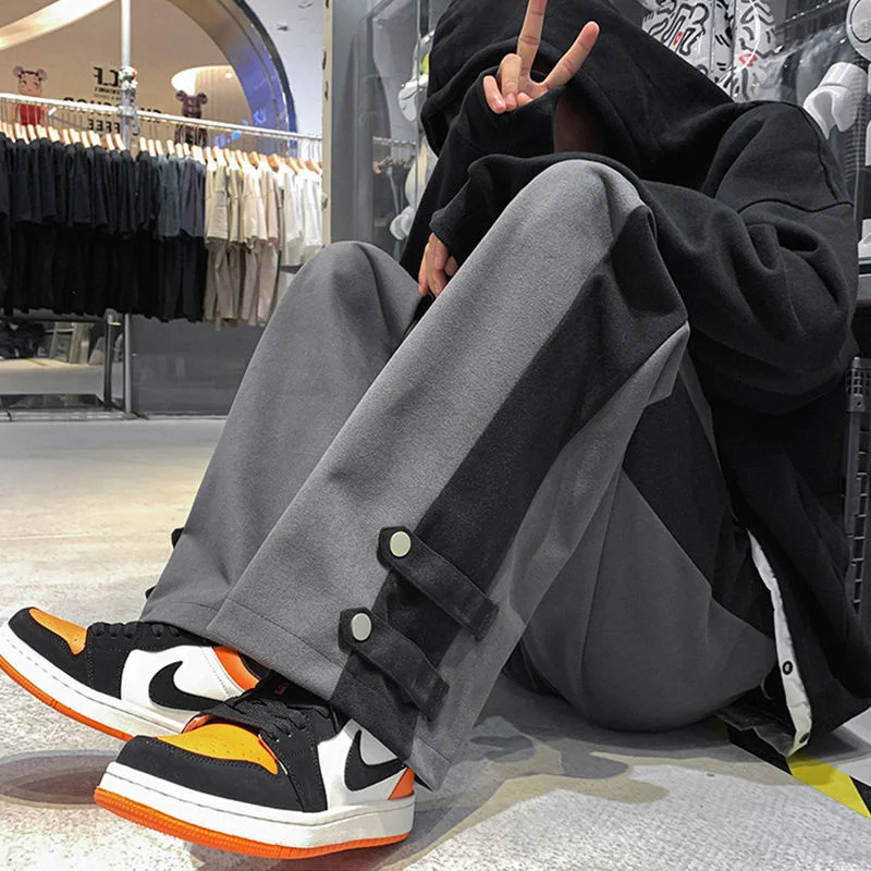 

Men Casual Pants 2022 Summer Men Casual Loose Plus Size Patch Work Pants Korean Fashion Pants Men Hip Hop High Street Trousers