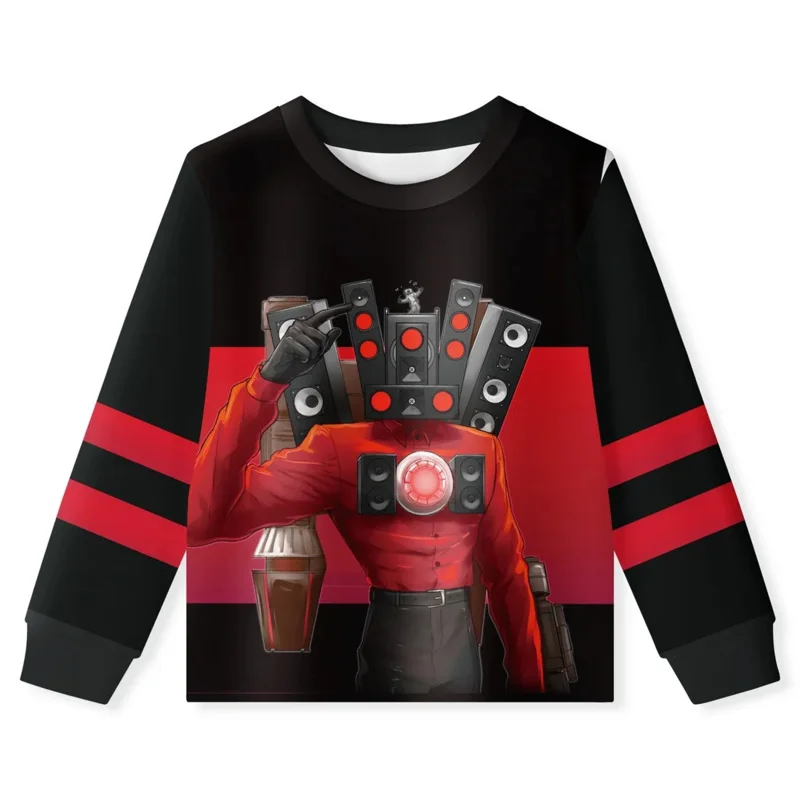 Skibidi аудио Человек косплей костюм дети тантай одежда 3 шт. мальчик девочка Туалет