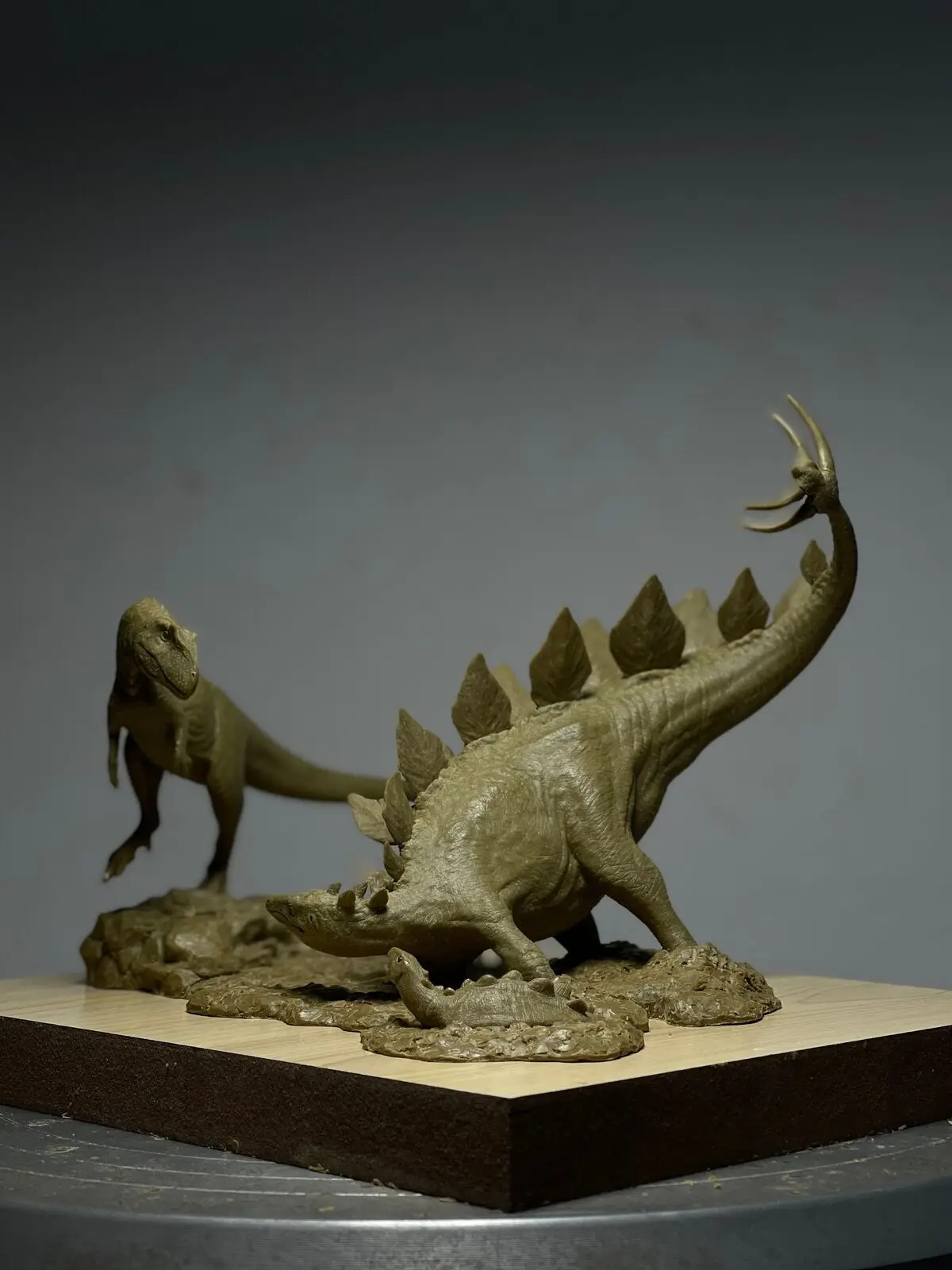 

Sensen 1/64 Allosaurus VS Stegosaurus Scene Statue Dinosaur Animal Collector Desk Decoration Display Adult GK Birthday Gift Toy